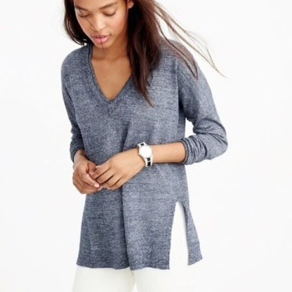 J. Crew Merino Linen Pink V-Neck Sweater Size Extra Small - Picture 8 of 8